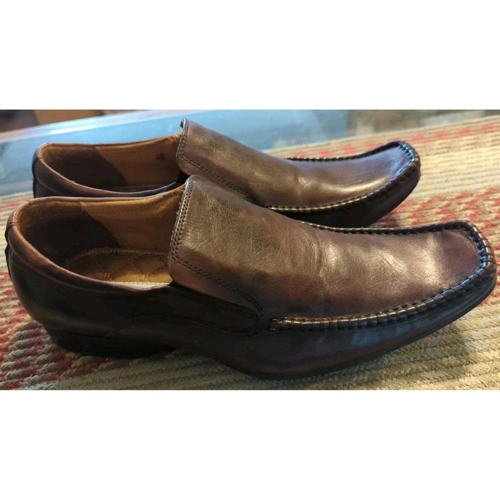 Steve Madden Heston Men's 8.5 M Brown Leather Ankle Shoes Boots Booties Stylish!